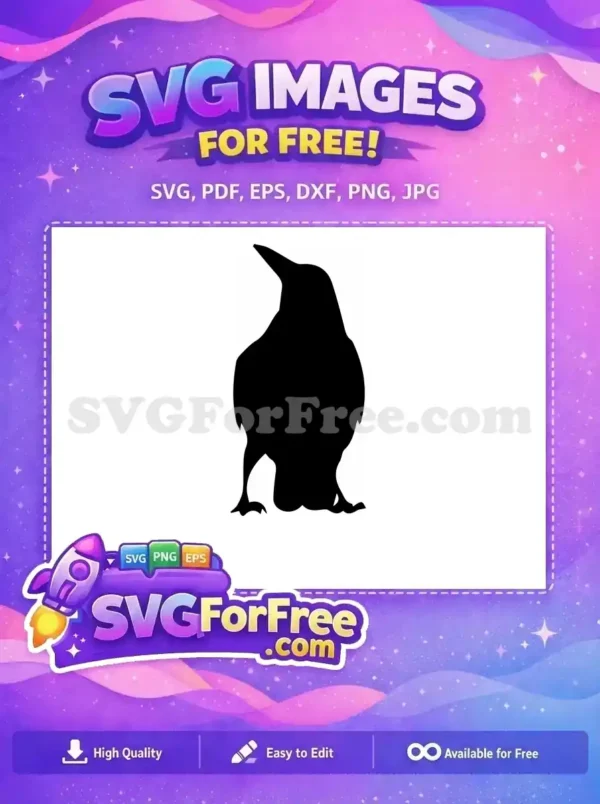 Free Majestic Crow Free Flying Wings Crow Silhouette Free SVG Free Majestic Crow Free Flying Wings Crow Silhouette Free SVG