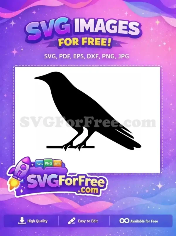 Free Spooky Flying Crow Free Dark Silhouette Halloween Free SVG 2