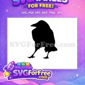Free Black Flying Crow Free Detailed Silhouette Halloween Art Free SVG