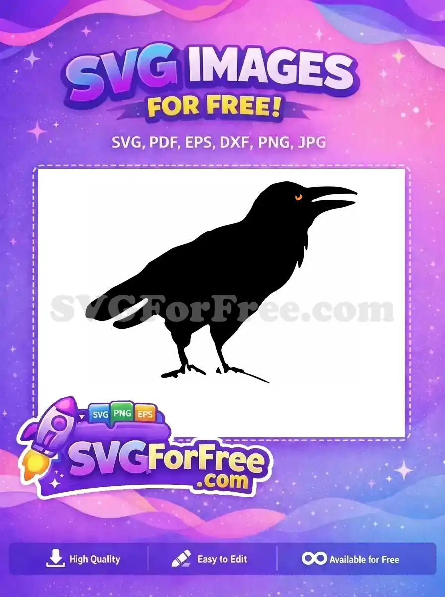 Free Flying Crow Silhouette Free Dark Night Sky Halloween Free SVG