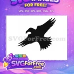 Free Flying Bird Free Dark Art Crow Silhouette Free SVG - Instant Download