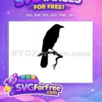 Free Dark Crow Free Flying Silhouette Crow Art Free SVG - Instant Download