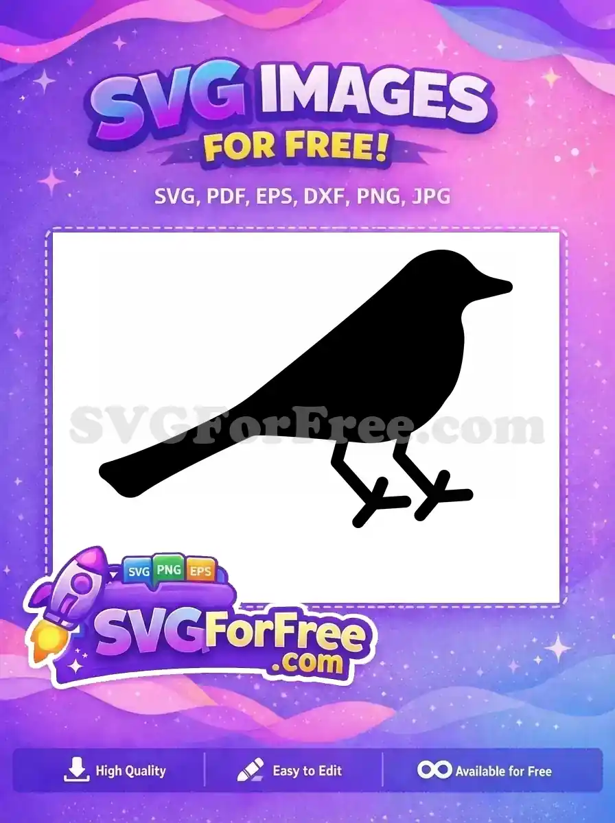 Free Ominous Black Bird Free Spooky Halloween Crow Silhouette Free SVG