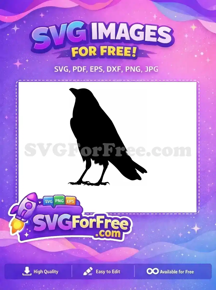 Free Flying Crow Silhouette Free Dark Ominous Halloween Free SVG