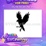 Free Flying Black Crow Free Spooky Raven Halloween Night Free SVG - Instant Download