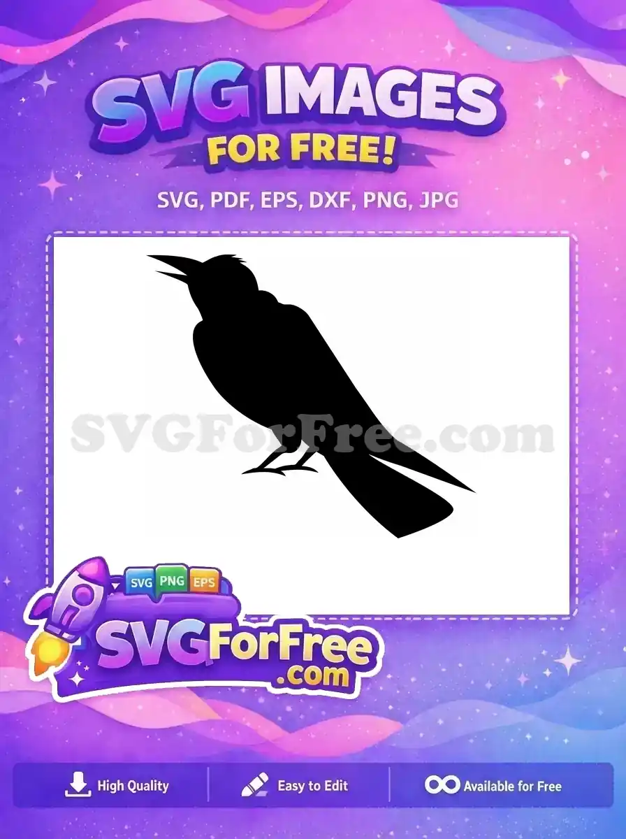 Free Flying Crow Free Detailed Silhouette Crow Silhouette Free SVG 1