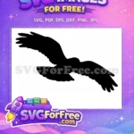 Free Black Crow Silhouette Free Gothic Hero Pose The Crow Movie Free SVG - Instant Download