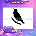 Free Flying Crow Free Spooky Raven Crow Silhouette Free SVG - Instant Download