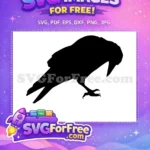 Free Black Crow Free Perching Talons Wildlife Free SVG - Instant Download