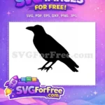 Free Dark Raven Free Mystical Flight Spooky Halloween Free SVG - Instant Download