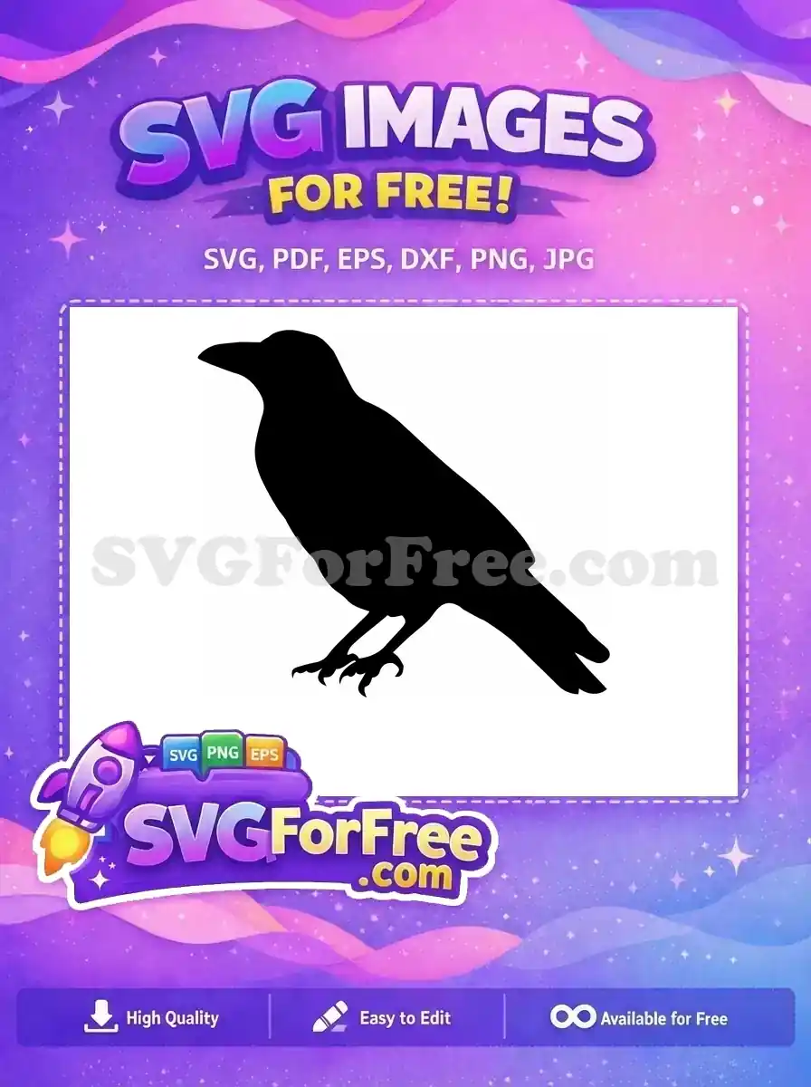 Free Dark Raven Free Mystical Flight Spooky Halloween Free SVG