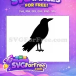 Free Dark Figure Free Crow Silhouette The Crow Free SVG - Instant Download
