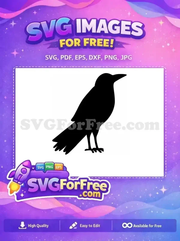 Free Dark Figure Free Crow Silhouette The Crow Free SVG