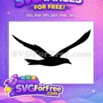 Free Black Crow Silhouette Free Eric Draven Design The Crow Free SVG - Instant Download