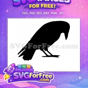 Free Black Crow Free Flying Bird Spooky Halloween Free SVG