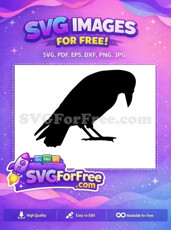 Free Black Crow Free Flying Bird Spooky Halloween Free SVG Free Black Crow Free Flying Bird Spooky Halloween Free SVG