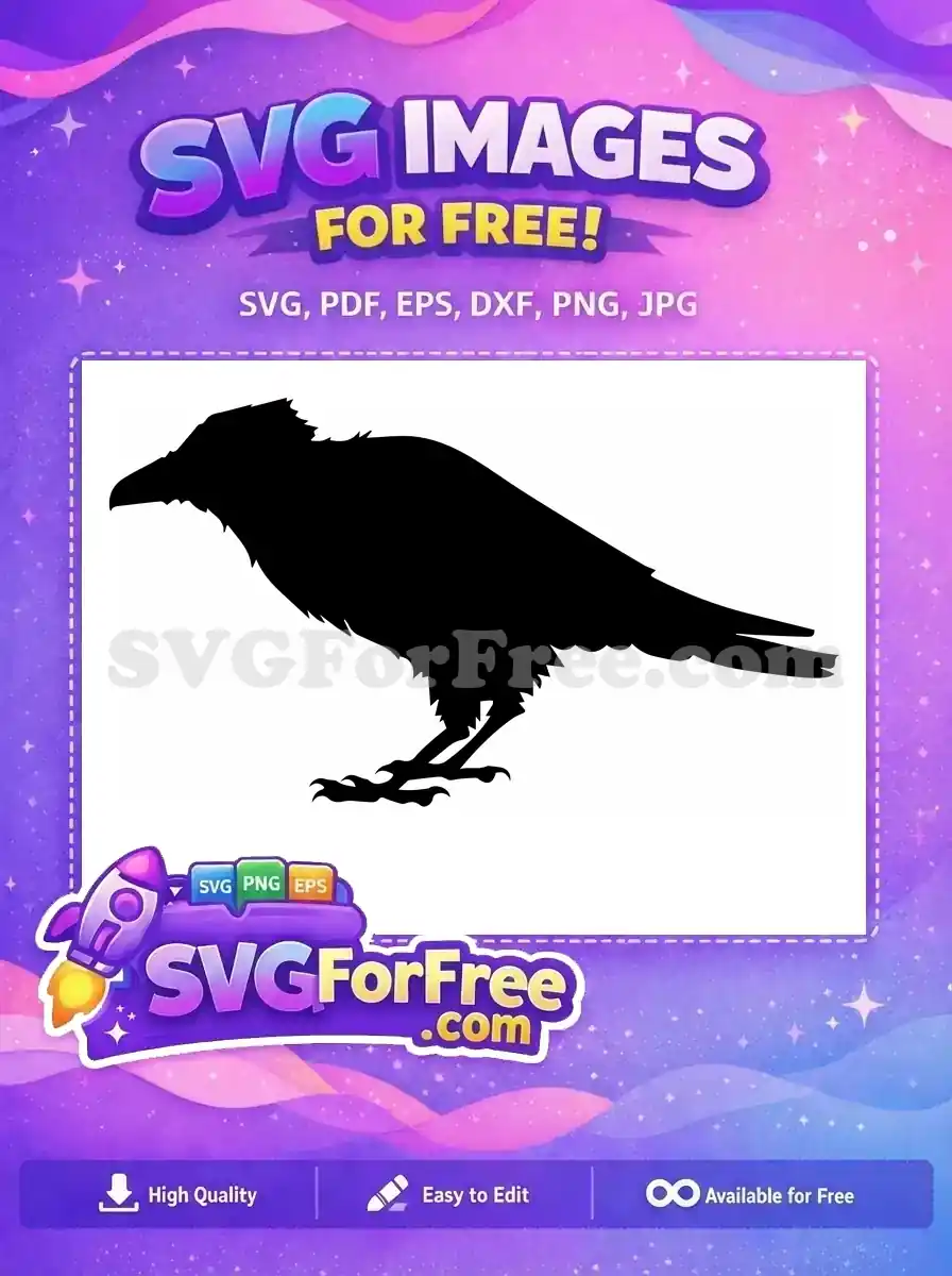 Free Flying Crow Free Detailed Silhouette Crow Silhouette Free SVG 2