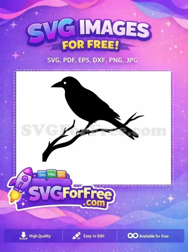 Free Black Flying Free Spooky Silhouette Crow Halloween Free SVG Free Black Flying Free Spooky Silhouette Crow Halloween Free SVG