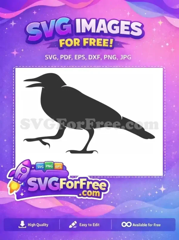 Free Cawing Crow Silhouette Free Ominous Black Bird The Crow Movie Free SVG Free Cawing Crow Silhouette Free Ominous Black Bird The Crow Movie Free SVG