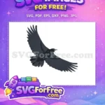 Free dark crow Free flying wings Crow Silhouette Free SVG - Instant Download