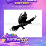 Free dark crow Free spooky bird Halloween Free SVG - Instant Download