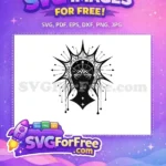 Free Ornate Cosmic Free Serene Silhouette Celestial Queen Art Free SVG - Instant Download