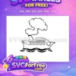 Free black outline heart Free detailed smoking chimney Cruise Ship Outline Free SVG - Instant Download