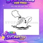 Free smoke detailed Free anchor ship outline cruise vessel Free SVG - Instant Download