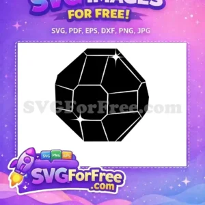 Free Black Faceted Free Shiny Geometric Crystal Silhouette Free SVG Free Black Faceted Free Shiny Geometric Crystal Silhouette Free SVG