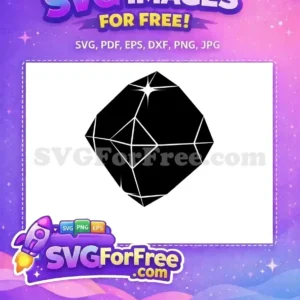 Free Black Faceted Free Sparkling Crystal Jewel Art Free SVG