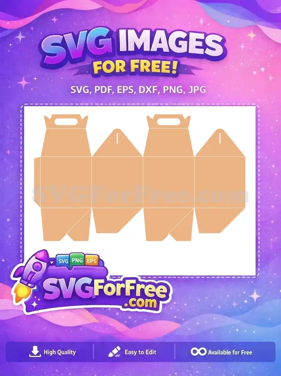 Free brown kraft box template Free gift packaging Custom Box Templates Free SVG