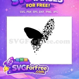 Free Black Heart Free Cute Butterfly Love Design Free SVG Free Black Heart Free Cute Butterfly Love Design Free SVG