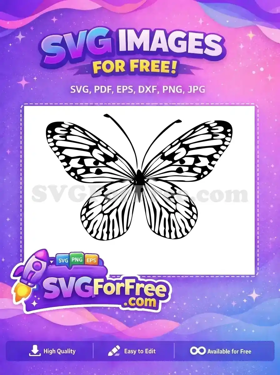 Free Intricate Butterfly Free Pattern Design Cute Butterfly Free SVG