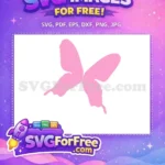 Free Pink Butterfly Wings Free Simple Elegant Design Cute Butterflies Free SVG - Instant Download