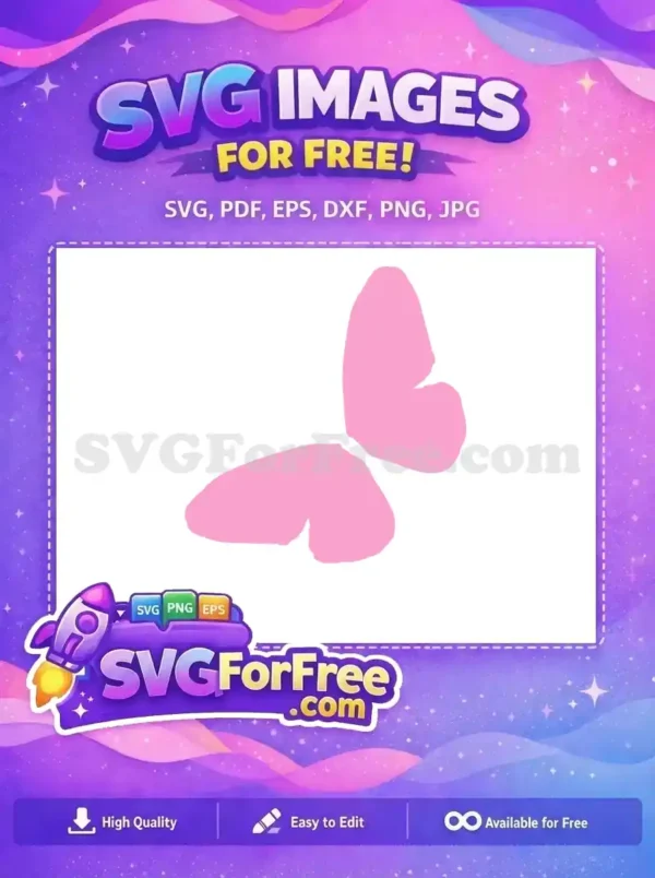 Free Pink Cute Butterfly Free Vibrant Detailed Wings Butterflies Design Free SVG