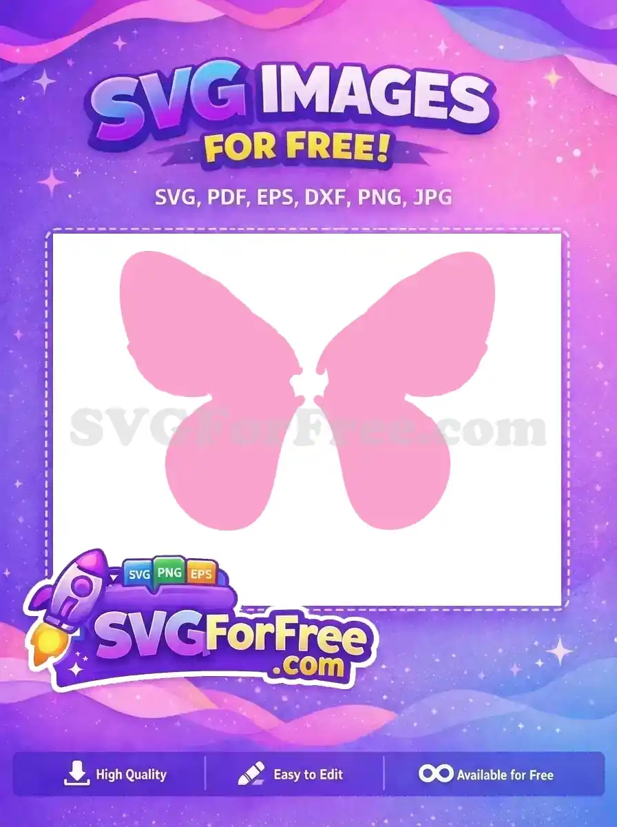 Free Pink Butterfly Wings Free Cute Delicate Butterfly Design Free SVG