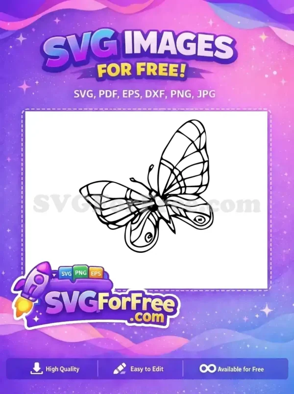 Free Detailed Wings Free Cute Butterflies Design Free SVG 1