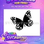 Free Heart Detail Free Butterfly Design Love Free SVG - Instant Download