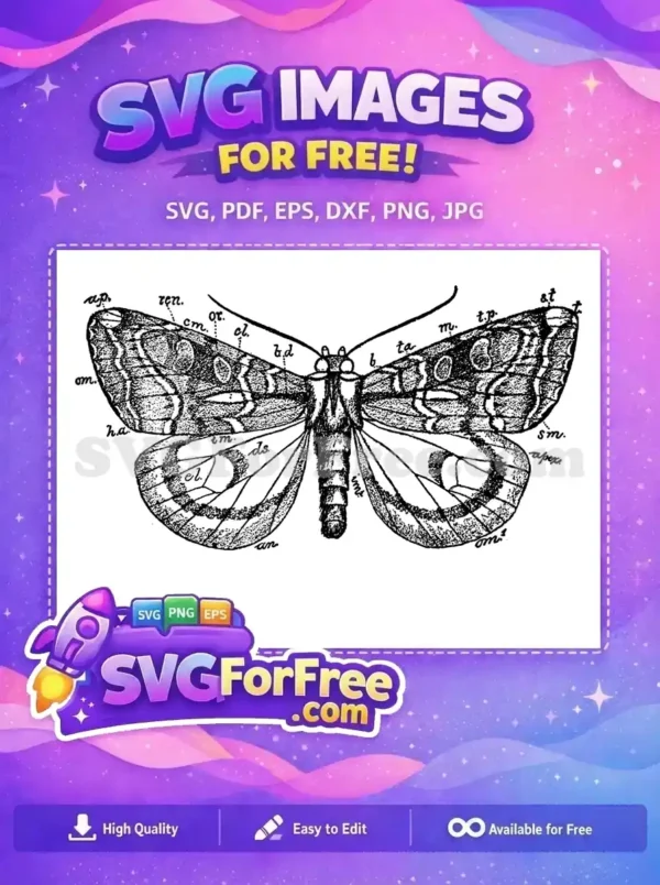 Free Cute Detailed Butterfly Free Intricate Wing Patterns Nature Free SVG