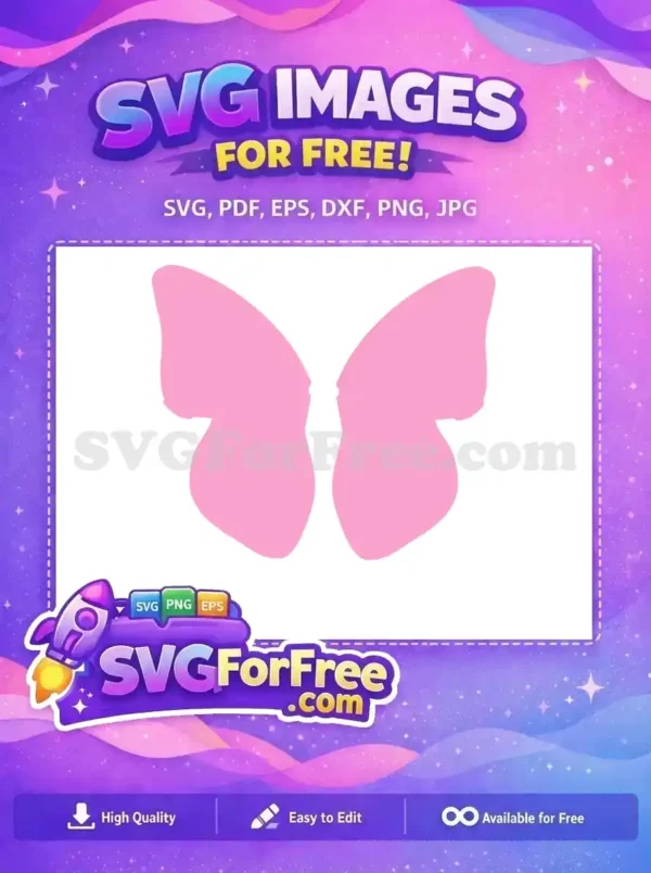 Free Pink Wings Free Cute Butterflies Silhouette Free SVG Free Pink Wings Free Cute Butterflies Silhouette Free SVG