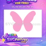 Free Pink Butterfly Wings Free Cute Fluttering Design Cute Butterflies Free SVG - Instant Download