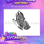 Free Filigree Butterfly Free Hearts Swirls Cute Art Free SVG - Instant Download