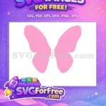 Free Pink Adorable Free Delicate Butterfly Wings Cute Butterflies Free SVG - Instant Download