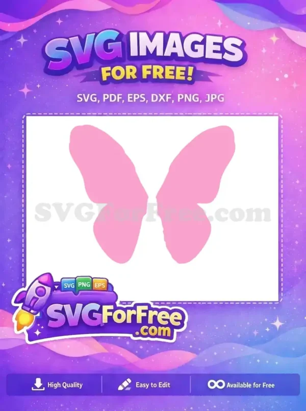 Free Pink Adorable Free Delicate Butterfly Wings Cute Butterflies Free SVG