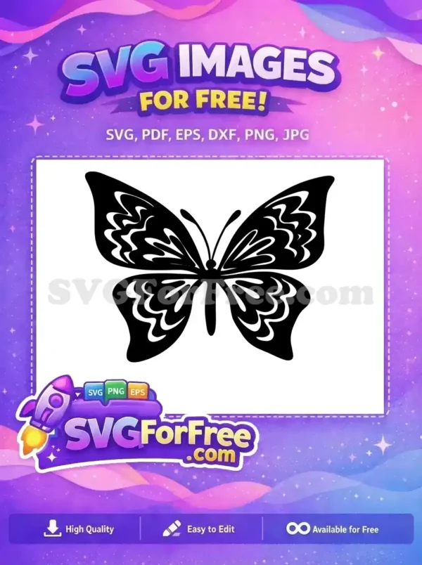 Free Detailed Wings Free Symmetrical Design Cute Free SVG 2