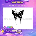 Free Abstract Butterfly Free Dripping Wing Art Cute Butterflies Free SVG - Instant Download