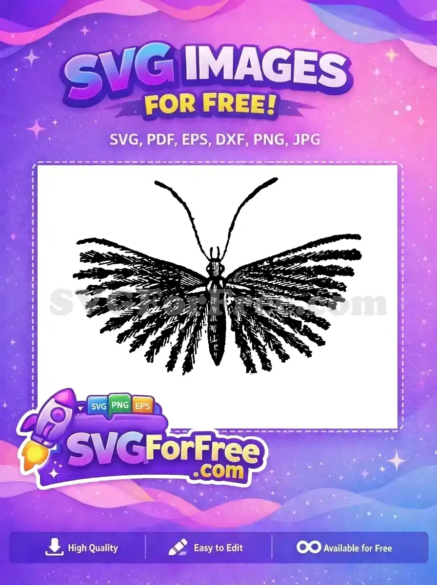 Free Detailed Wing Markings Free Butterfly Drawing Wildlife Free SVG