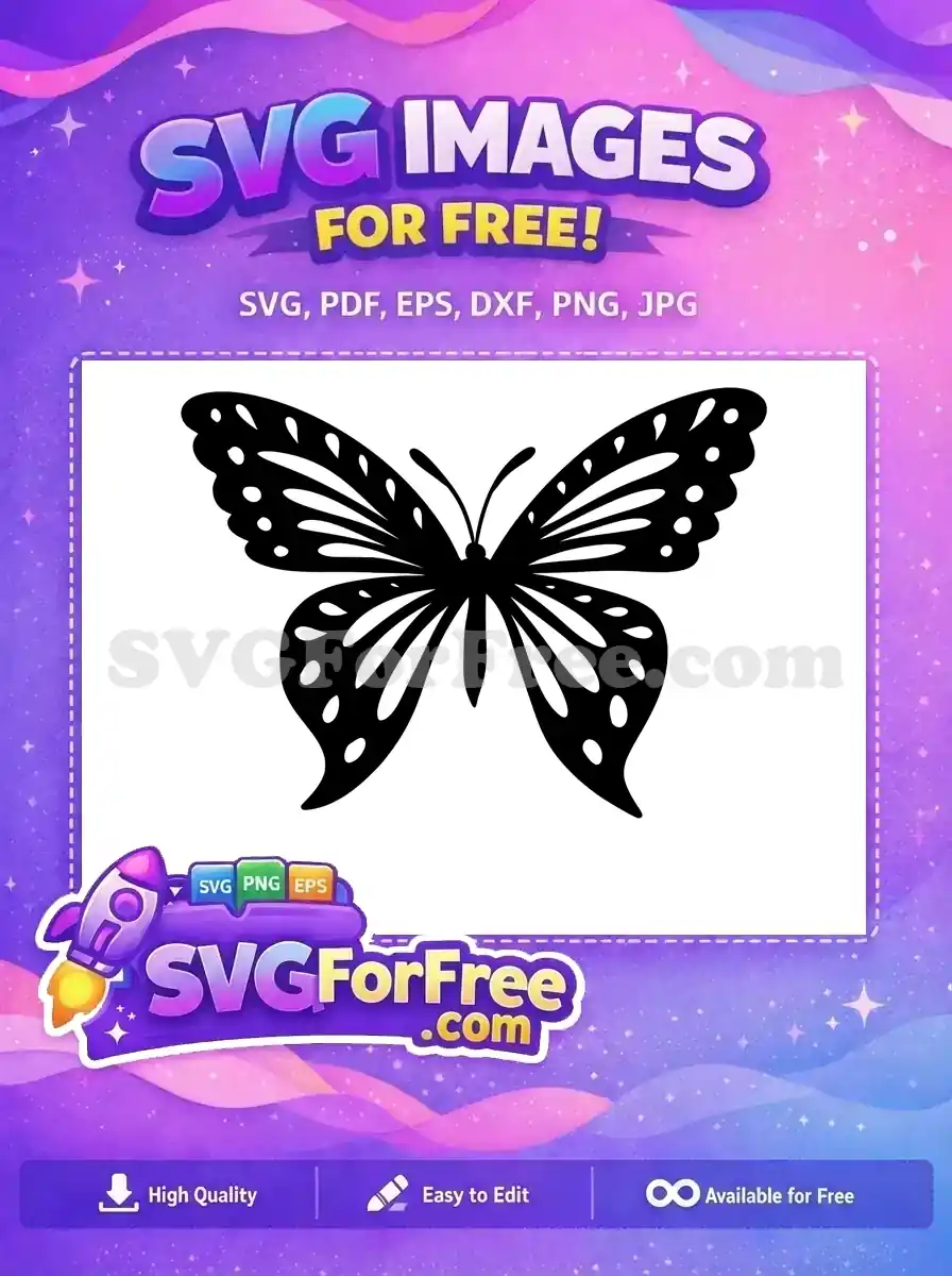 Free Detailed Wings Free Black Silhouette Cute Free SVG