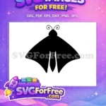 Free Black Butterfly Free Wide Wings Curly Antennae Cute Butterflies Free SVG - Instant Download