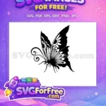 Free Detailed Wings Free Floral Accents Cute Butterflies Free SVG - Instant Download